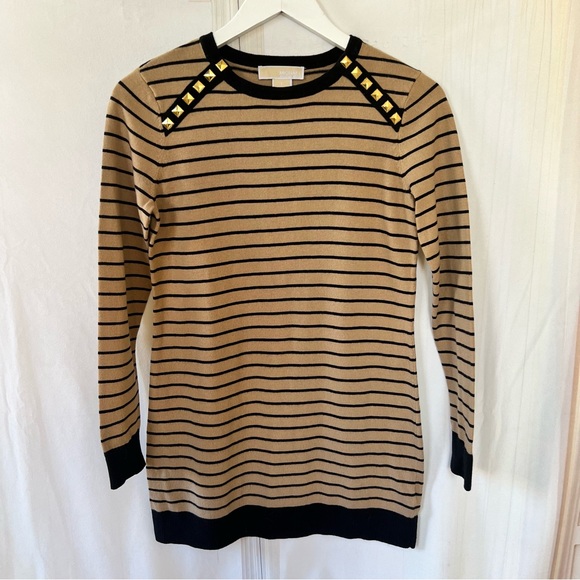MICHAEL Michael Kors Striped Tunic Sweater w/ Studded Accents - Picture 4 of 10